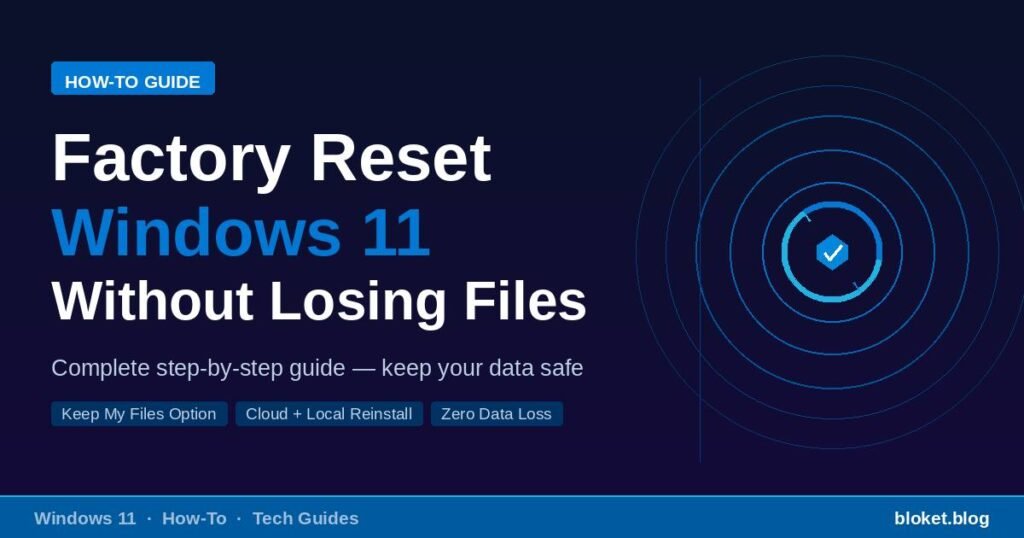 Complete Guide: Reset Windows 11 Without Losing Files