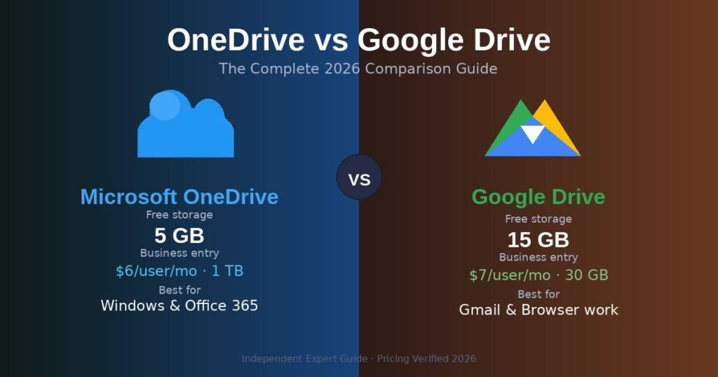 OneDrive vs Google Drive: The Complete 2026 Guide